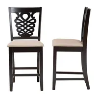 Gervais  2-pc. Counter Height Bar Stool with Upholstered Seat