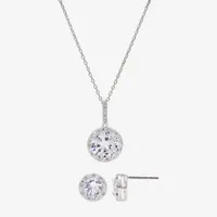 Sparkle Allure 2-pc. Cubic Zirconia Pure Silver Over Brass Round Jewelry Set