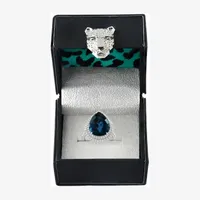 Effy  Womens 3/4 CT. T.W. Diamond & Genuine Blue Topaz 14K White Gold Cocktail Ring