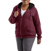 Berne Insulated Womens Fleece Hooded Lined Heavyweight Work Jacket