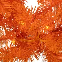 Kurt Adler 9 Foot Pre-Lit Indoor Orange Garland