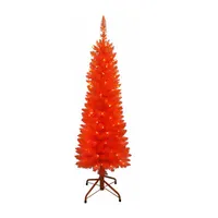 Kurt Adler Foot Pre-Lit Orange Slim Tree