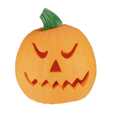 9.75'' Orange and Green Animated Double-Sided Pumpkin Halloween Decor
