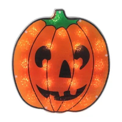 13'' Lighted Jack O' Lantern Pumpkin Halloween Window Silhouette Decoration