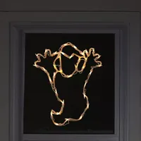 15'' Lighted Ghost Halloween Double Sided Window Silhouette Decoration