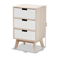 Halian 3-Drawer Nightstand