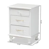 Layton 3-Drawer Nightstand