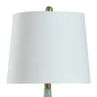 Stylecraft 25" Celadon Ceramic With Textured Hardback Shade Table Lamp