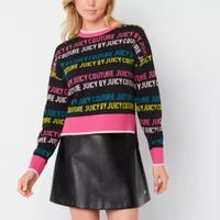 Juicy By Juicy Couture Womens Crew Neck Long Sleeve Pullover Sweater