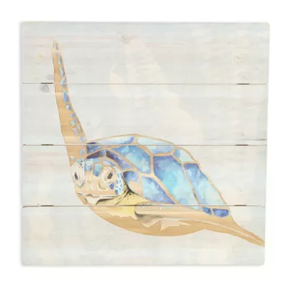 Cheungs Coralia Sea Turtle Wood Wall Art