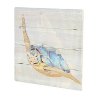 Cheungs Coralia Sea Turtle Wood Wall Art