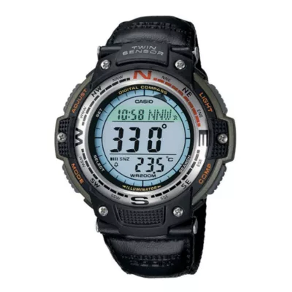 Casio Mens Digital Black Strap Watch Sgw100b-3v