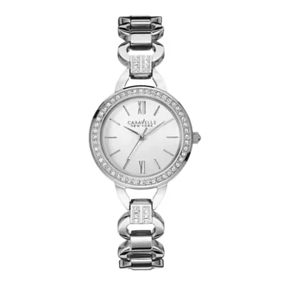 Caravelle New York® Womens Crystal-Accent Open Link Bracelet Watch 43L180