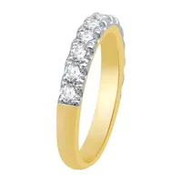 (H-I / I1) 3MM 1 CT. T.W. Lab Grown White Diamond 10K Gold Wedding Band