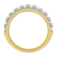 (H-I / I1) 3MM 1 CT. T.W. Lab Grown White Diamond 10K Gold Wedding Band