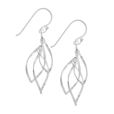 Silver Treasures Sterling Silver Drop Earrings