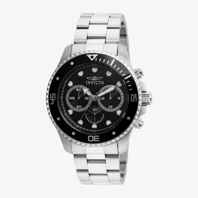 Invicta Mens Silver Tone Stainless Steel Bracelet Watch