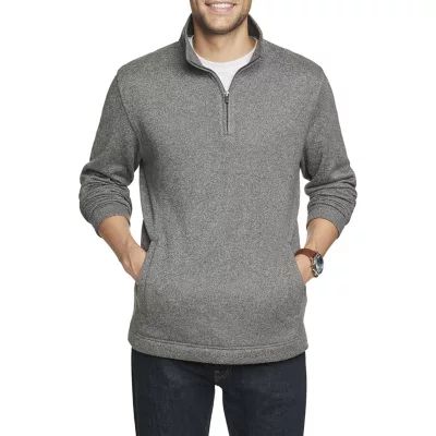 Van Heusen Big and Tall Mens Long Sleeve Weekend Twill Quarter-Zip Pullover  | Green Tree Mall