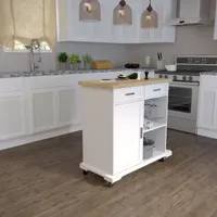 Blethag Collection Wood-Top Kitchen Island