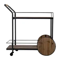 Fishrsey Kitchen Collection Wood-Top Serving Cart