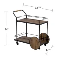 Fishrsey Kitchen Collection Wood-Top Serving Carts