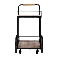Fishrsey Kitchen Collection Wood-Top Serving Cart