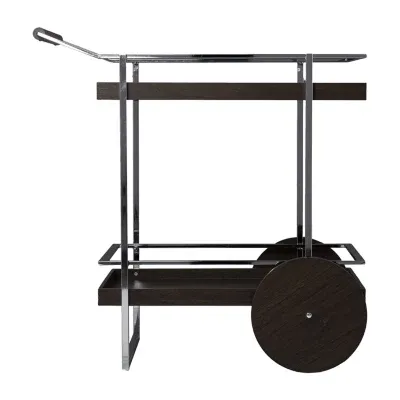 Combe Kitchen Collection Wood-Top Serving Cart