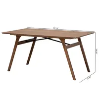 Saxton Dining Room Collection Rectangular Wood-Top Dining Table