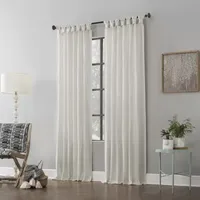 Archaeo Sarro Washed Cotton Light-Filtering Tab Top Single Curtain Panel