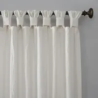 Archaeo Sarro Washed Cotton Light-Filtering Tab Top Single Curtain Panel