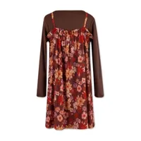 Speechless Big Girls Long Sleeve A-Line Dress