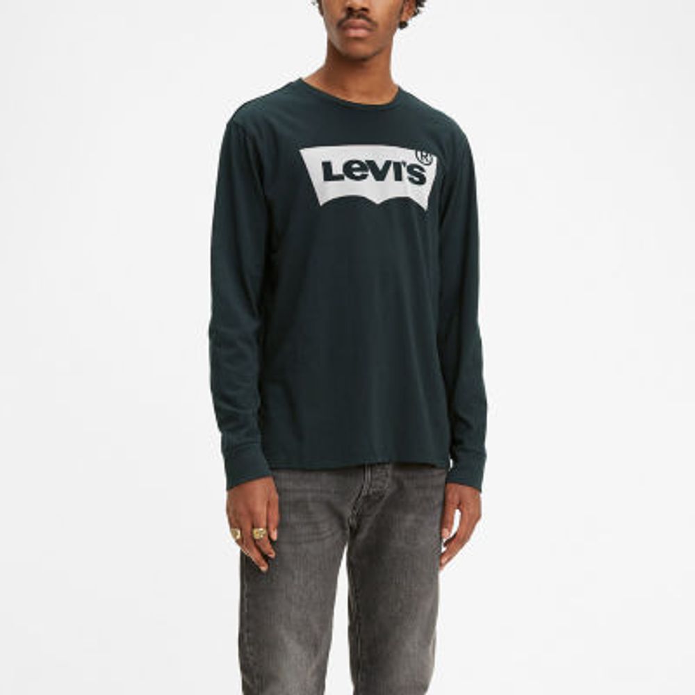 Levi's Mens Crew Neck Long Sleeve Regular Fit Graphic T-Shirt | Plaza Las  Americas