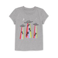 Thereabouts Little & Big Girls Round Neck Short Sleeve Graphic T-Shirt