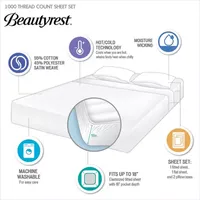 Beautyrest 1000 Thread Count Temperature Regulating Treated Sheet Set