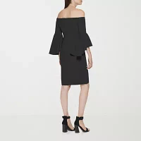 Marc New York Womens 3/4 Sleeve Sheath Dress