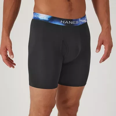 Hanes Sport X-Temp Air Mesh Mens 4 Pack Long Leg Boxer Briefs