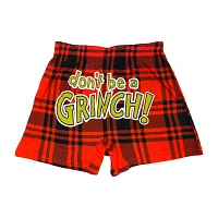 Plaid Grinch Boxer Mens Boxers