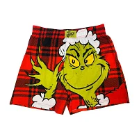 Plaid Grinch Boxer Mens Boxers