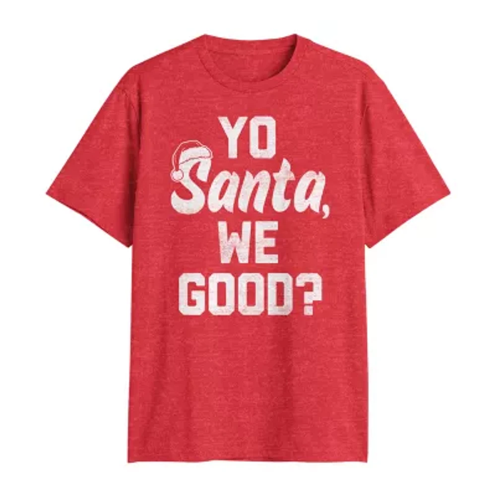 Mens Short Sleeve Santa Graphic T-Shirt