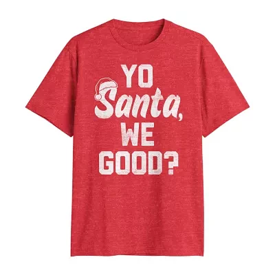 Mens Short Sleeve Santa Graphic T-Shirt