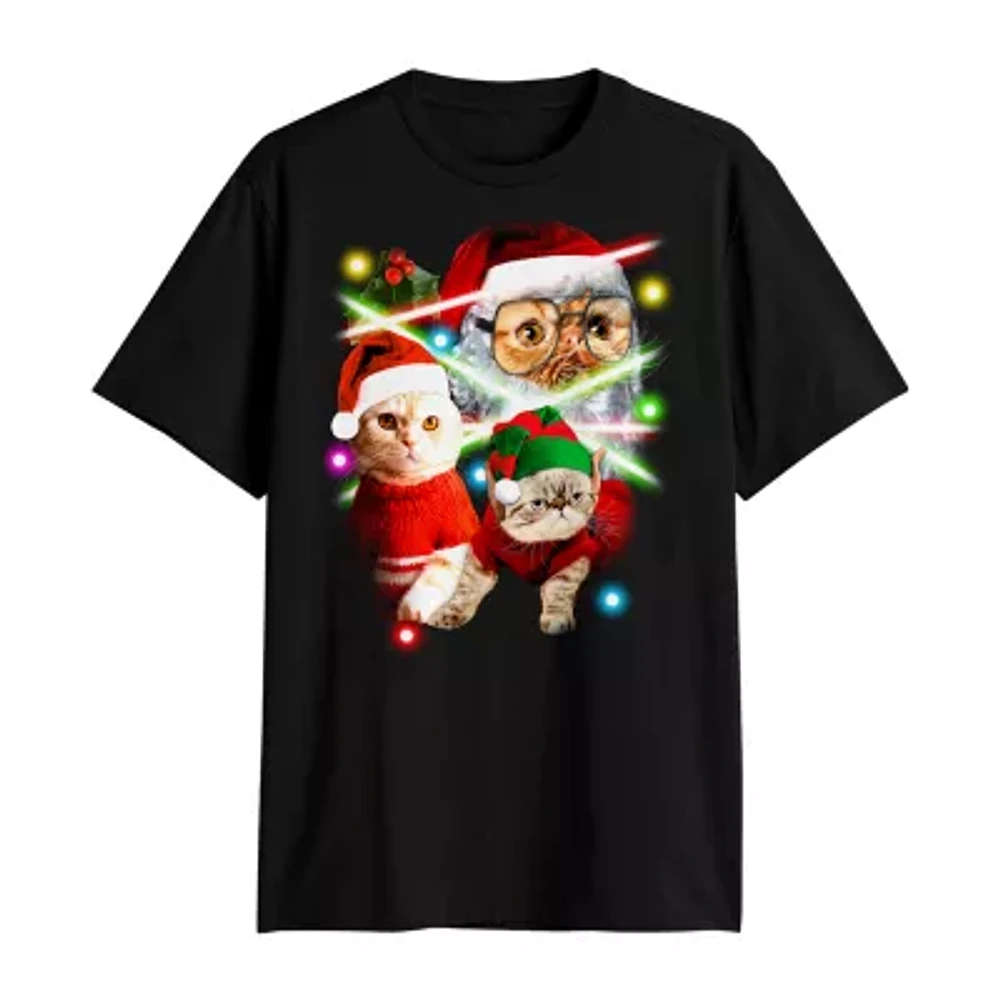 Mens Short Sleeve Christmas Graphic T-Shirt