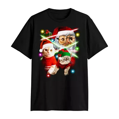 Mens Short Sleeve Christmas Graphic T-Shirt