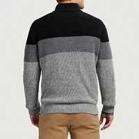 IZOD Button Mens Mock Neck Long Sleeve Pullover Sweater