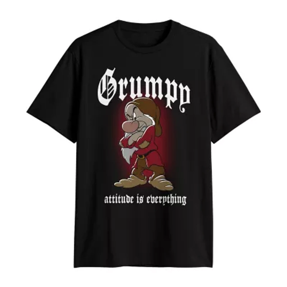 Big and Tall Mens Crew Neck Short Sleeve Regular Fit Grumpy Graphic T-Shirt