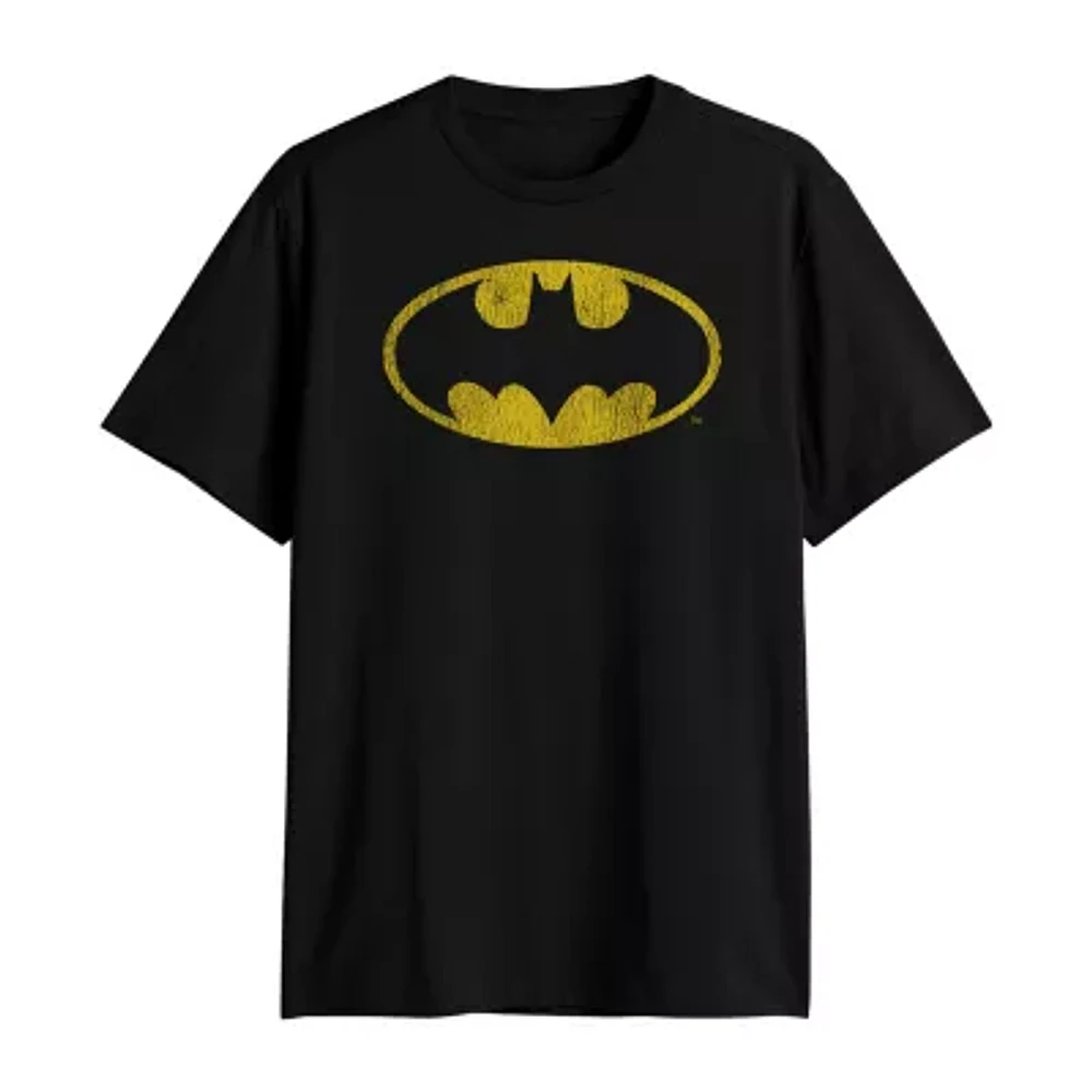 Big and Tall Mens Crew Neck Short Sleeve Regular Fit Batman Graphic T-Shirt