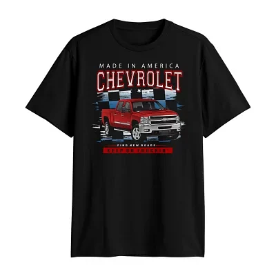 Big and Tall Mens Crew Neck Short Sleeve Regular Fit Chevrolet Graphic T-Shirt