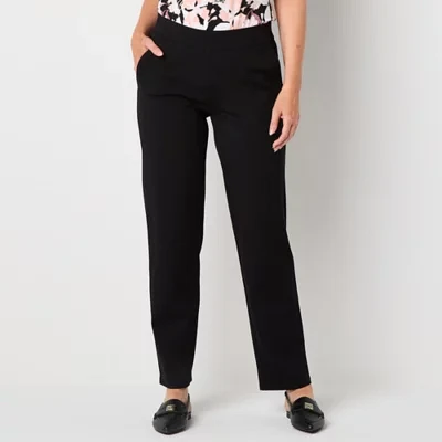 Liz Claiborne Maya Womens Mid Rise Straight Pull-On Pants