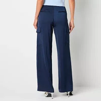 Worthington Womens Straight Cargo Pant