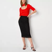 Bold Elements Womens Midi A-Line Skirt