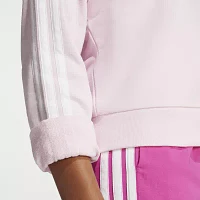 adidas 3 Stripes French Terry V Neck Sweatshirt